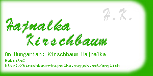 hajnalka kirschbaum business card